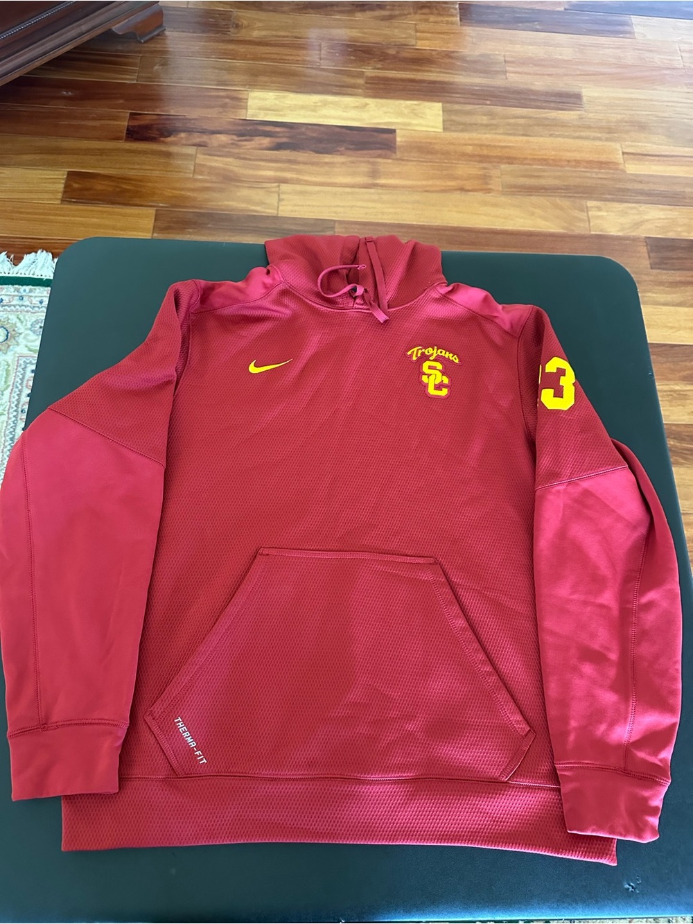 Nike USC Trojans Cardinal Red Pullover Baseball Hoodie Therma Fit Men’s XL